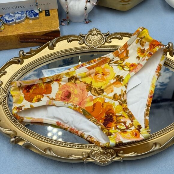 🆕 ZIMMERMANN KIDS 🧿 NWT Raie Trim Tie Front Bikini, Yellow Floral - Sz 4Y - Picture 11 of 15